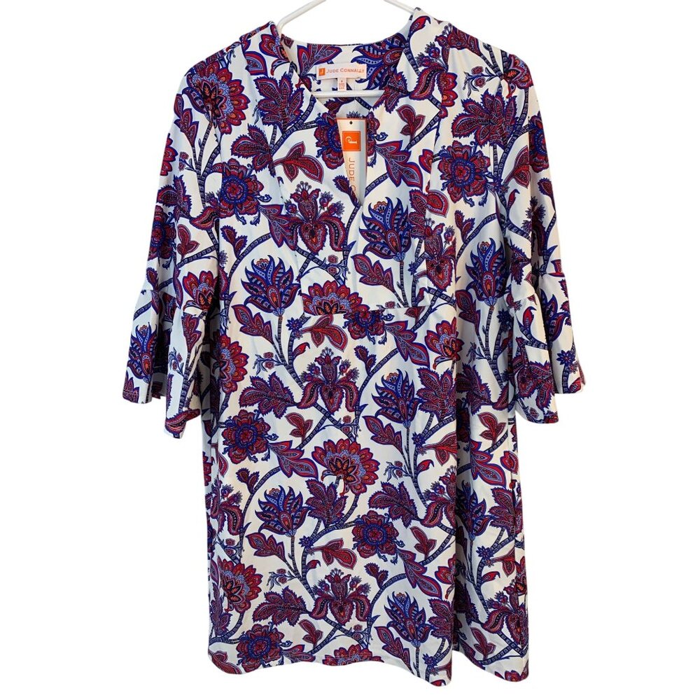Jude Connally Size S Kerry Floral Americana Dress Nylon & Spandex NWT 8421
